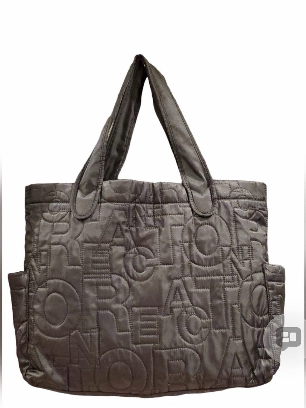 Kenneth Cole Quilted Logo Tote in Gray